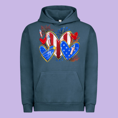 Urban Hoodie 4th of july hearts