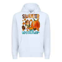 White bonfires flannels s'mores campfires and pumpkins Premium Hoodie - Zillion Design Studio