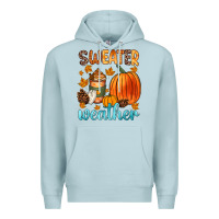 Blue Mist bonfires flannels s'mores campfires and pumpkins Premium Hoodie - Zillion Design Studio