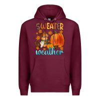 Burgundy bonfires flannels s'mores campfires and pumpkins Premium Hoodie - Zillion Design Studio