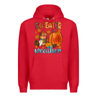 Red bonfires flannels s'mores campfires and pumpkins Premium Hoodie - Zillion Design Studio