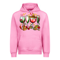 Fuchsia Pink mexico wine glasses Urban Hoodie - Zillion Design Studio