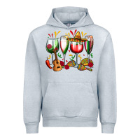 Heather Grey mexico wine glasses Urban Hoodie - Zillion Design Studio