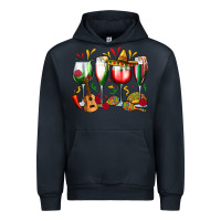 Navy mexico wine glasses Urban Hoodie - Zillion Design Studio