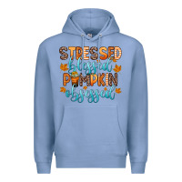 Colony Blue stressed blessed pumpkin obsessed Premium Hoodie - Zillion Design Studio