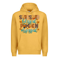 Mustard stressed blessed pumpkin obsessed Premium Hoodie - Zillion Design Studio