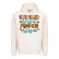 Pale Pink stressed blessed pumpkin obsessed Premium Hoodie - Zillion Design Studio