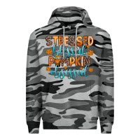 Slate Camo stressed blessed pumpkin obsessed Premium Hoodie - Zillion Design Studio