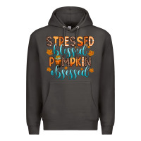 Smoke stressed blessed pumpkin obsessed Premium Hoodie - Zillion Design Studio