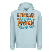 Blue Mist stressed blessed pumpkin obsessed Premium Hoodie - Zillion Design Studio