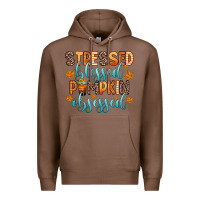 Chestnut stressed blessed pumpkin obsessed Premium Hoodie - Zillion Design Studio
