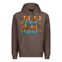 Coffee stressed blessed pumpkin obsessed Premium Hoodie - Zillion Design Studio