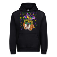 Black mardi gras  mask beagle Urban Hoodie - RanaPortraitStore