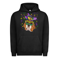 Pigment Black mardi gras  mask beagle Urban Hoodie - RanaPortraitStore