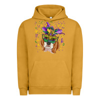 Pigment Peanut Butter mardi gras  mask beagle Urban Hoodie - RanaPortraitStore