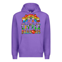 Purple i love my job for all the little reasons Premium Hoodie - texasbilliewilder