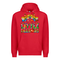 Red i love my job for all the little reasons Premium Hoodie - texasbilliewilder