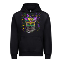 Black mardi gras  mask pitbull Urban Hoodie - RanaPortraitStore