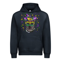 Navy mardi gras  mask pitbull Urban Hoodie - RanaPortraitStore