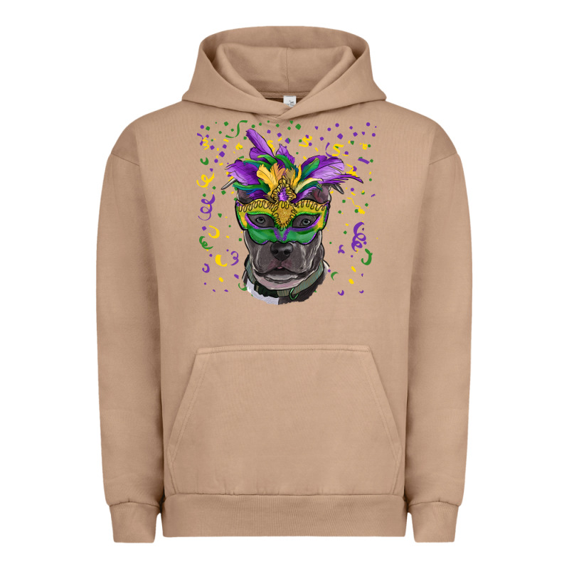 Mardi Gras  Mask Pitbull Urban Hoodie by RanaPortraitStore | Teevron