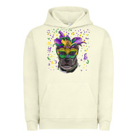 Pigment Pistachio mardi gras  mask pitbull Urban Hoodie - RanaPortraitStore