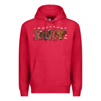 Cardinal xoxo highland cows Premium Hoodie - RanaPortraitStore