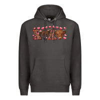 Smoke xoxo highland cows Premium Hoodie - RanaPortraitStore