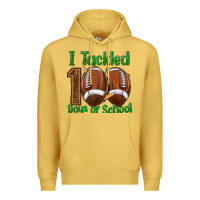 Antique Gold i tackled 100 days of school football Premium Hoodie - texasbilliewilder