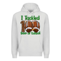 Dove Grey i tackled 100 days of school football Premium Hoodie - texasbilliewilder