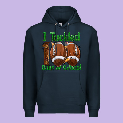 I Tackled 100 Days Of School Football Premium Hoodie Designed By Texasbilliewilder