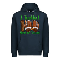Navy i tackled 100 days of school football Premium Hoodie - texasbilliewilder