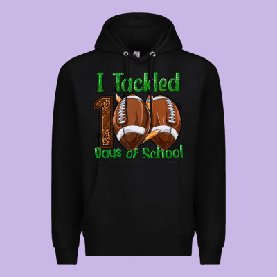 I Tackled 100 Days Of School Football Premium Hoodie Designed By Texasbilliewilder