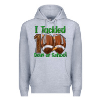 Heather Grey i tackled 100 days of school football Premium Hoodie - texasbilliewilder