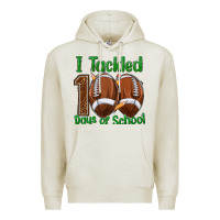 Oatmeal Heather i tackled 100 days of school football Premium Hoodie - texasbilliewilder