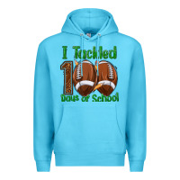 Ocean Blue i tackled 100 days of school football Premium Hoodie - texasbilliewilder