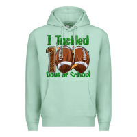 Seafoam i tackled 100 days of school football Premium Hoodie - texasbilliewilder