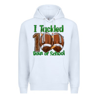 White i tackled 100 days of school football Premium Hoodie - texasbilliewilder