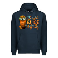 Navy pumpkin spice everything Premium Hoodie - Zillion Design Studio