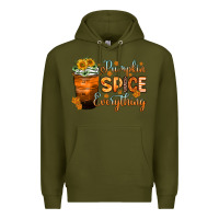 Army Green pumpkin spice everything Premium Hoodie - Zillion Design Studio