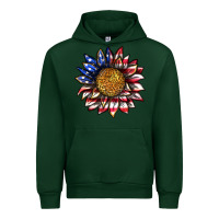 Forest Green 4th of july sunflower Urban Hoodie - texasbilliewilder