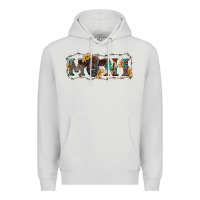 Dove Grey western mini black highland calf Premium Hoodie - RanaPortraitStore