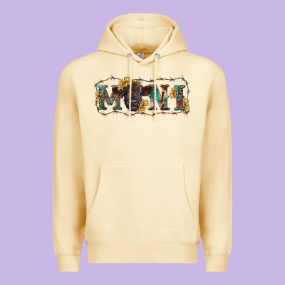 Western Mini Black Highland Calf Premium Hoodie Designed By Ranaportraitstore