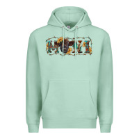 Seafoam western mini black highland calf Premium Hoodie - RanaPortraitStore