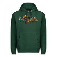 Sports Green western mini black highland calf Premium Hoodie - RanaPortraitStore