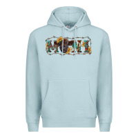 Blue Mist western mini black highland calf Premium Hoodie - RanaPortraitStore