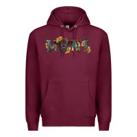 Burgundy western mini black highland calf Premium Hoodie - RanaPortraitStore