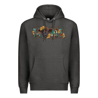 Charcoal Heather western mini black highland calf Premium Hoodie - RanaPortraitStore