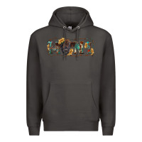 Smoke western mini black highland calf Premium Hoodie - RanaPortraitStore