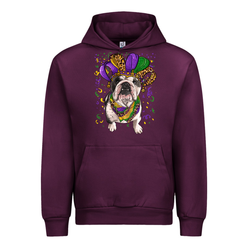 Mardi Gras Hat  English Bulldog Urban Hoodie by RanaPortraitStore | Teevron
