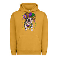 Pigment Peanut Butter mardi gras hat  english bulldog Urban Hoodie - RanaPortraitStore